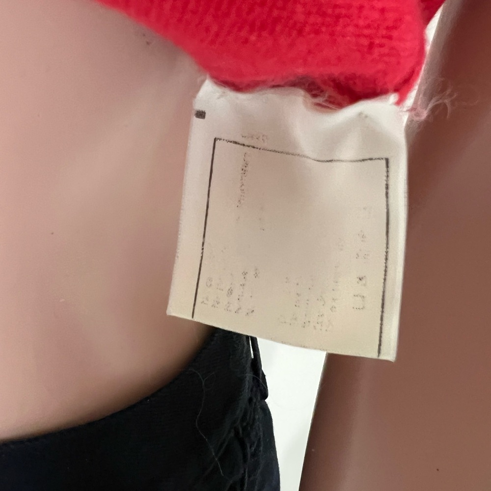 Chanel Vintage Spring 1995 Cashmere Red Crew Wool Sweater Top Shirt - Picture 7 of 12
